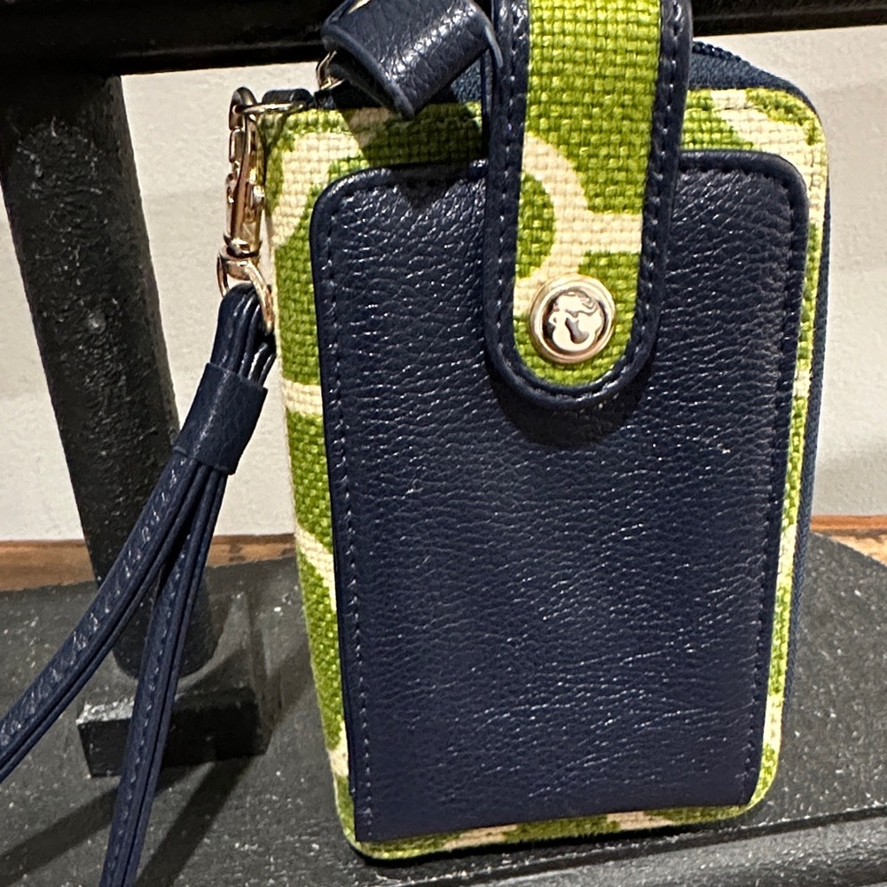 Spartina 449 Navy and Lime Wristlet